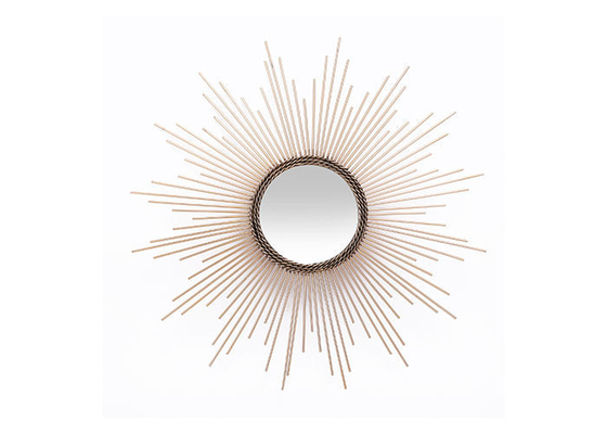 Living Room Wall Decorative Metal Framed Mirror Gold Sunburst Wall Mirror