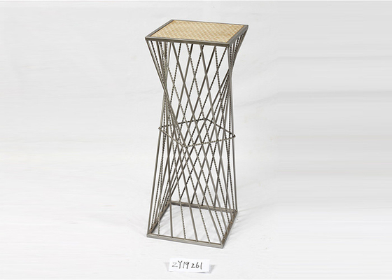Wood Surface Metal Frame Small Modern Snack Table