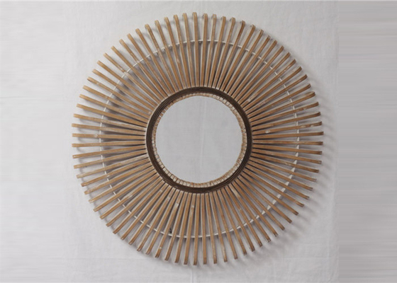 ZY919093 Nature Odorless Bamboo Wall Decor Mirror For Home Decoration