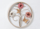 Decorative Tree Flower Oval Rose Gold Metal Wall Decor