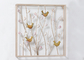 Square Rose Gold  Flower Classical Metal Wall Art Decor