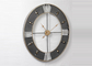 Industrial Creative Silent Oval 3D Metal Wall Art Clock