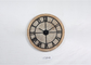 Circular Wrought Iron Wood Vintage Retro Wall Clock