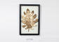 Metal Gold Leaves Black Rectangle Wooden Frame Wall Art Decoration For Home Gallery Hotel
