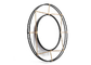 Home Collection Accent Black And Gold Round Metal Framed Mirror Decorative Wall Mirror