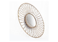 Layered Round Gold Metal Frame Decorative Wall Mirror 28 by 28 by 5 inch