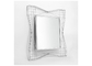 Modern Home Decor Square Mirrored Wall Art Silver Hollowed-out Metal Frame