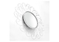 Sunflower Shape Metal Wall Art Mirror Floral Mirror Silver Color For Wall