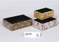 Bathroom 3 Sets PU Leather Printed Wooden Food Tray