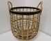 Bamboo Handmade Set Of 2 Basket Storage For Kitchen Or Bathroom