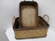 Beige Woven Rectangle Basket Set With Rope Handle