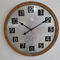 Circular Antique Big Digital Analog Metal Wall Art Clock