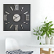 A0002 Black Square Quartz Movement Decorative Wooden Clocks