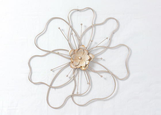 Home Decoration Modern Iron Big Wire Flower Wall Decor