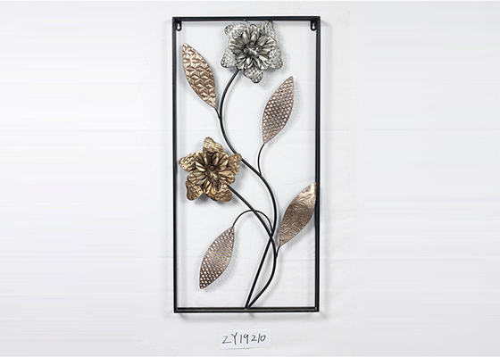 Customized Living Room Floral Bronze Wall Art Decor