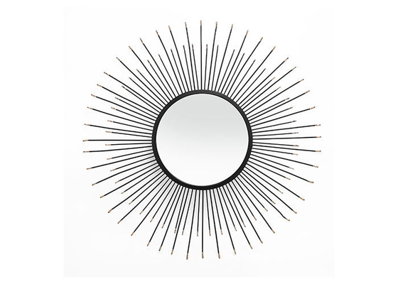 Sunburst Dotted Metal Wall Art Mirror