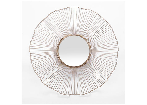 Round Framed Concavo-Convex Modern Metal Wall Art Mirror For Home Decoration