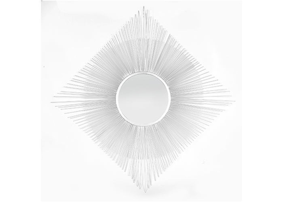 Wholesale Round Mirror 31 inch Square Metal Sunburst Starburst Mirror