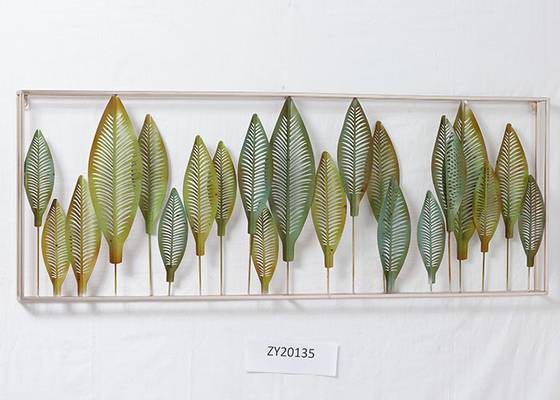 Garden Sversize Framed Handmade Metal Leaf Wall Hangings