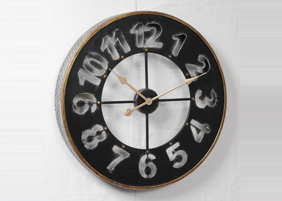 3D Circular Metal Wall Art Clock