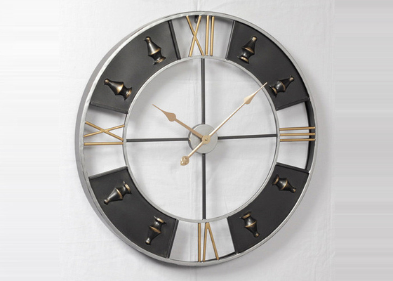 3D Circular Metal Wall Art Clock