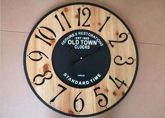 Handmade Classical Retro 12H Round Wooden Clocks