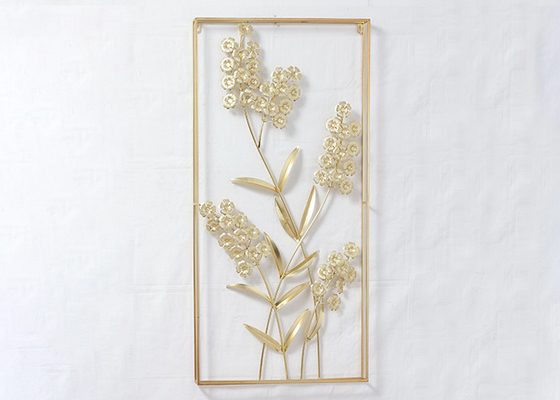 Living Room Gold Electroplate Framed Metal Wall Decor