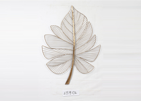 Luxury Glod Leaves Wrought Iron Metal Wall Art Decor