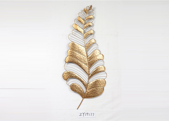 Luxury Glod Leaves Wrought Iron Metal Wall Art Decor