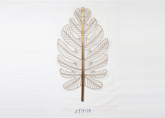 Luxury Glod Leaves Wrought Iron Metal Wall Art Decor