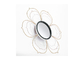 Black Silver Gold Metal Floral Frame Decorative Wall Mirror Small Size For Wall Decoration