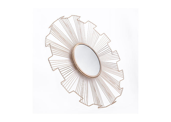 Round Framed Concavo-Convex Modern Metal Wall Art Mirror For Home Decoration