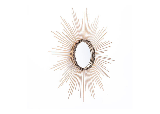 Living Room Wall Decorative Metal Framed Mirror Gold Sunburst Wall Mirror