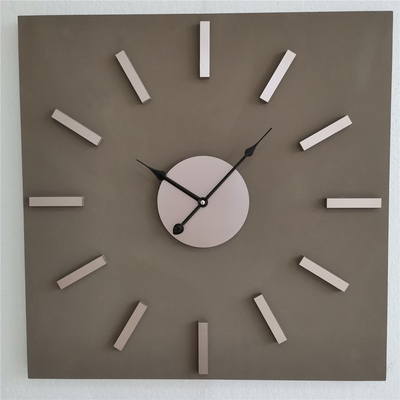 A0001 Grey Square Quartz Movement Decorative Wooden Clocks