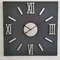 A0002 Black Square Quartz Movement Decorative Wooden Clocks